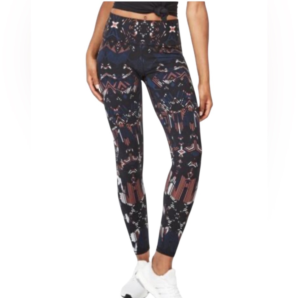 Sweaty Betty Power 7/8 Workout Leggings XS Multicolor Geometric High Waist
